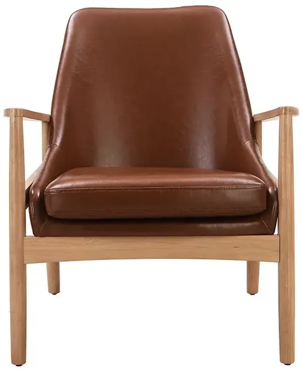 Mid-Century Modern Accent Armchair With High Back