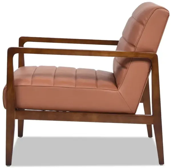 Kenneth - Modern Transitional Lounge Accent Chair - Brown