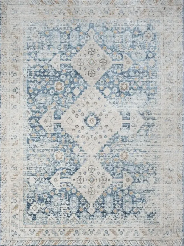 Noble - 5'3" X 7'3" Area Rug - Blue, Polyester