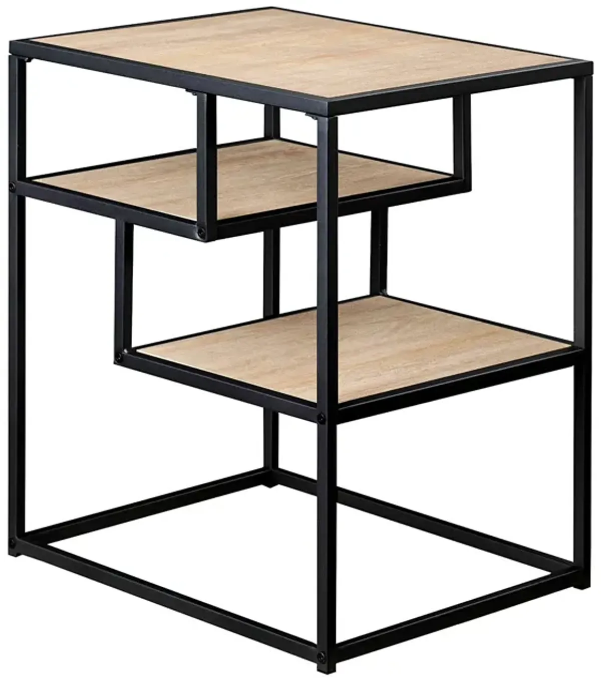 Modern Minimal Floating Shelf Side Table - Light Brown