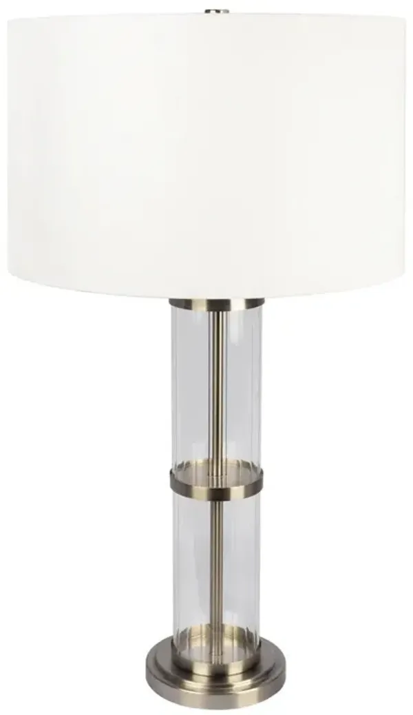 Echo - Table Lamp With On / Off Switch Clear Body Base - Clear / Silver / White