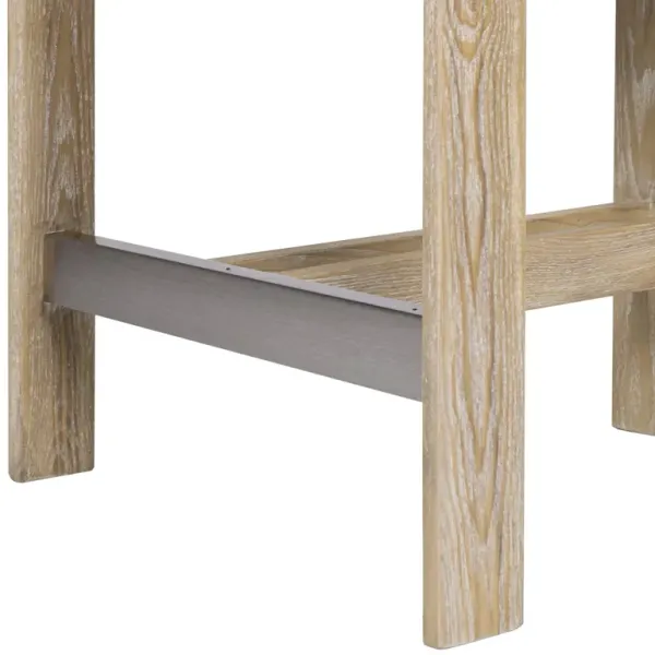 Millwick - Low Back Genuine Fur Counter Stool - Natural Blonde