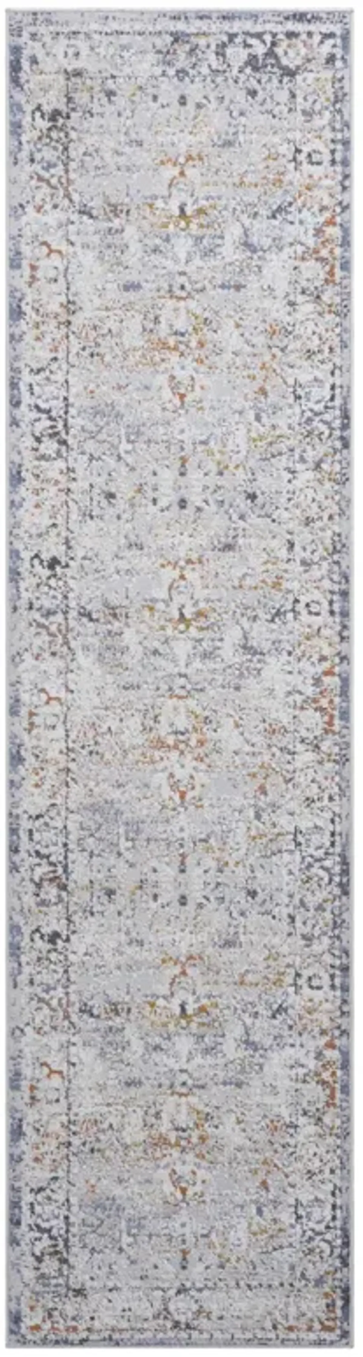 Payas - 2' X 8' Traditional Runner Rug - Ivory / Gray