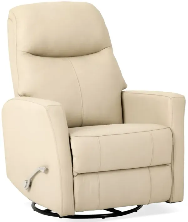 Harlow - Swivel Glider Recliner Chair - Ivory