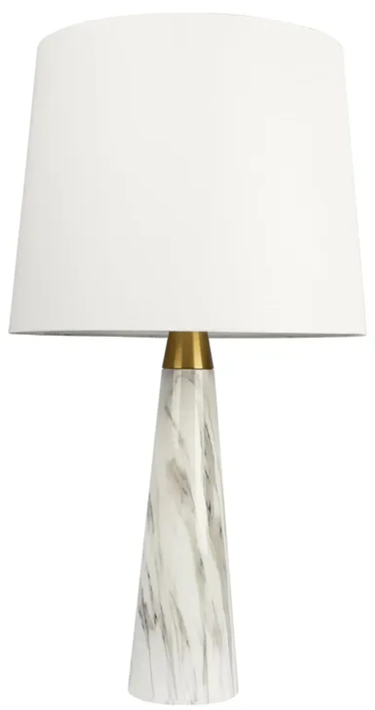Enclave - Hydro Table Lamp With On / Off Switch Base Shade - Gold / White / White Marble