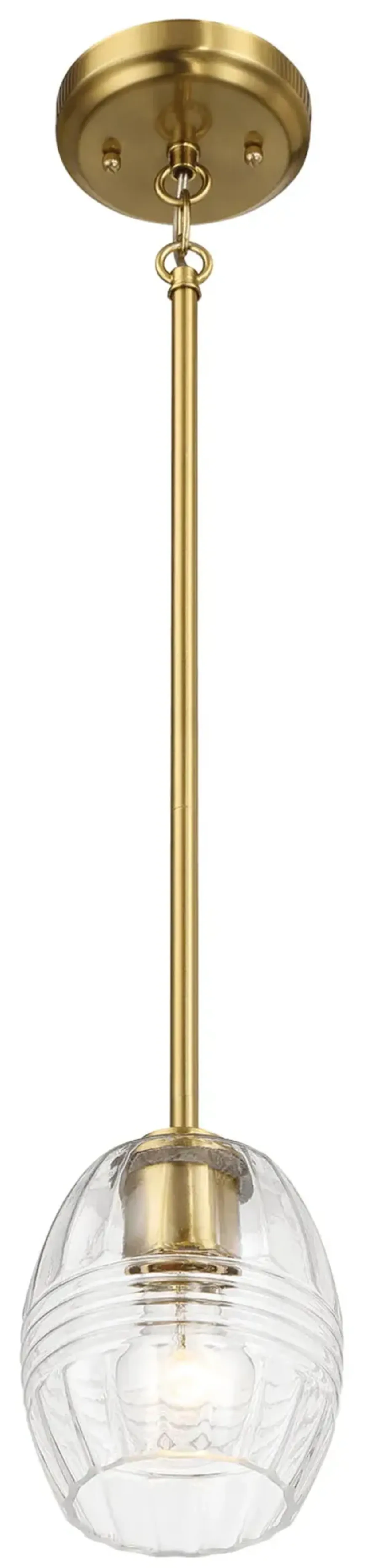 Vista - Single Pendant Chain Hanging Light - Clear / Gold