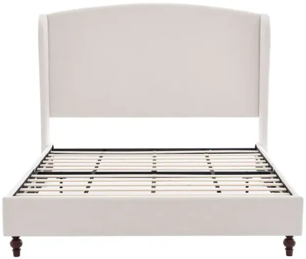 Windsor - Tall Headboard Upholstered Wingback Bed Premium Minimalist Designs No Box Spring Needed