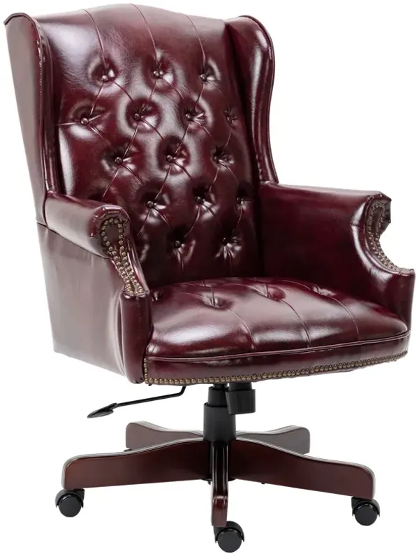 Executive Office Chair, High Back Reclining Comfortable Desk Chair With Smooth Glide Caster Wheels