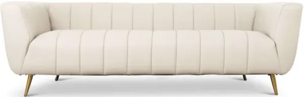 Lamattina - Genuine Italian Leather Channel Tufted Sofa