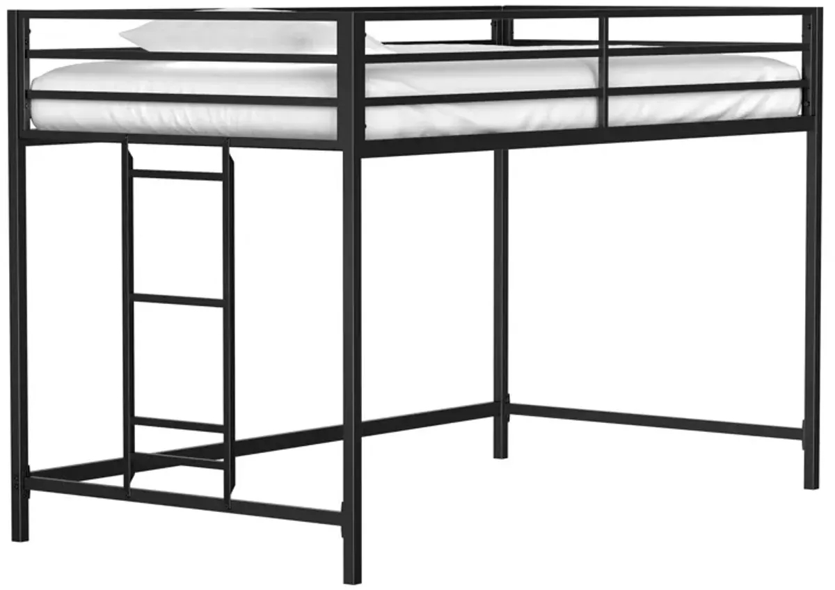Adam - Junior Twin Loft Bunk - Black