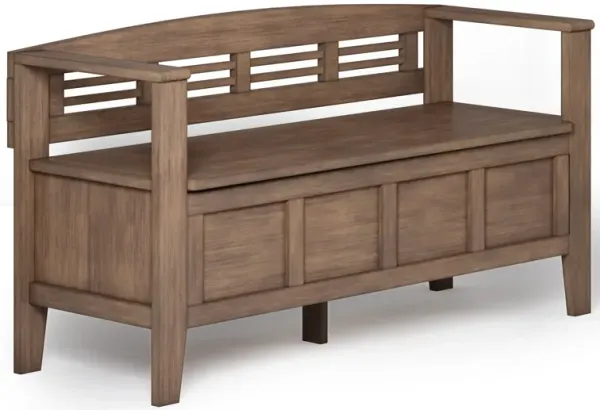 Adams - Entryway Storage Bench - Rustic Natural Aged Brown