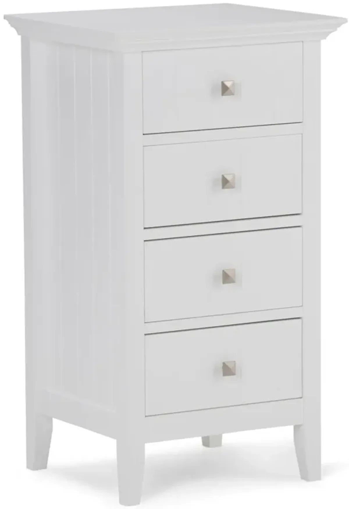 Acadian - Four Drawer Floor Storage Cabinet - Pure White