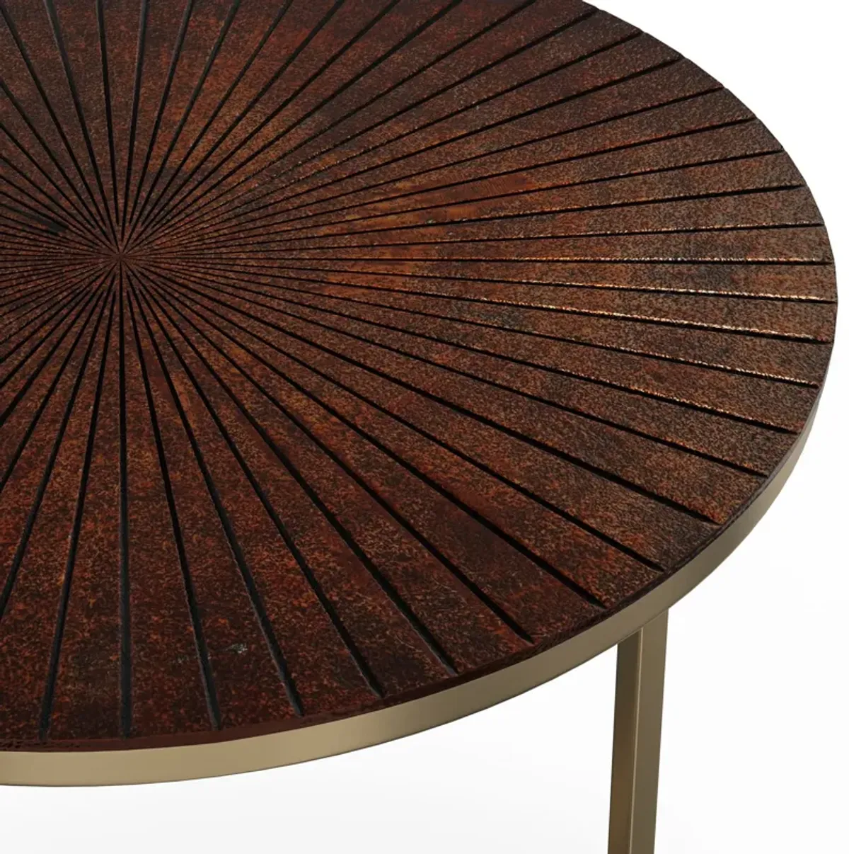 Drake - 2 Piece Nesting Table - Antique Nickel / Antique Copper