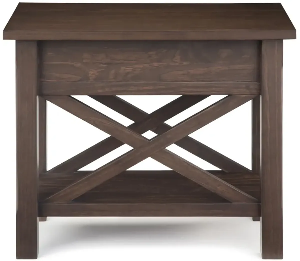 Kitchener - Narrow Side Table - Warm Walnut Brown