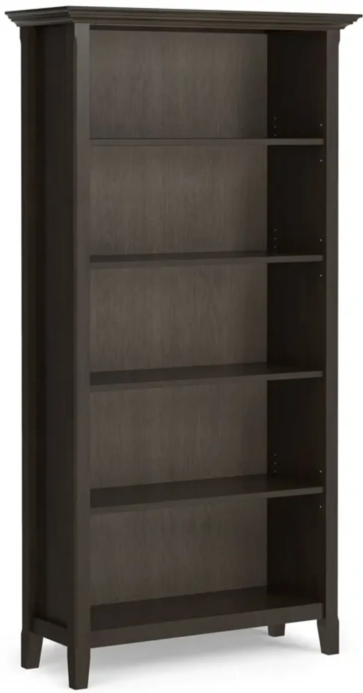 Amherst - Transitional 5 Shelf Bookcase - Brown