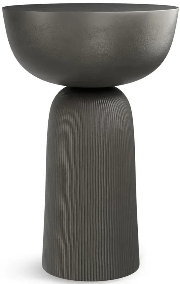 Hughes - Cast Aluminum Side Table - Black