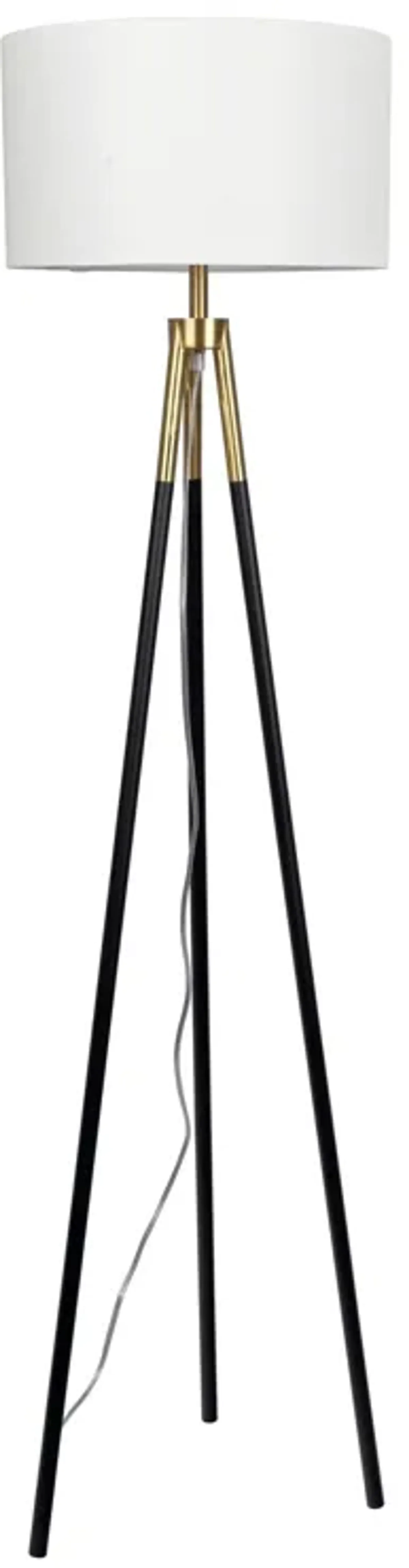 Sway - Floor Lamp With On / Off Switch Triple Legs Shade - Black / Gold / White