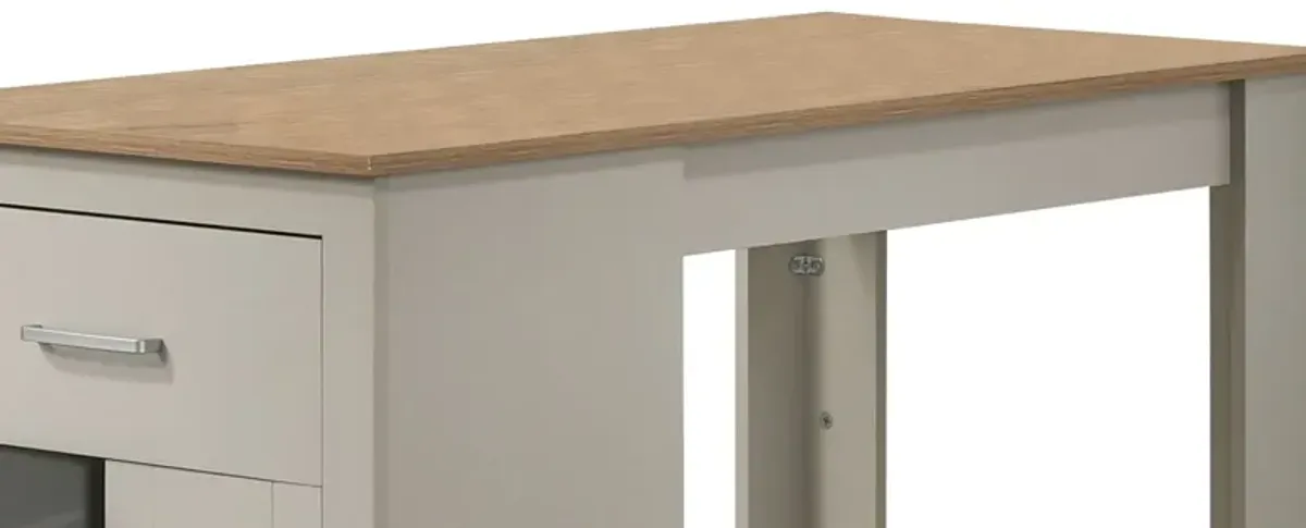 Alonzo - Small Space Counter Height Dining Table With Cabinet And Drawer Storage