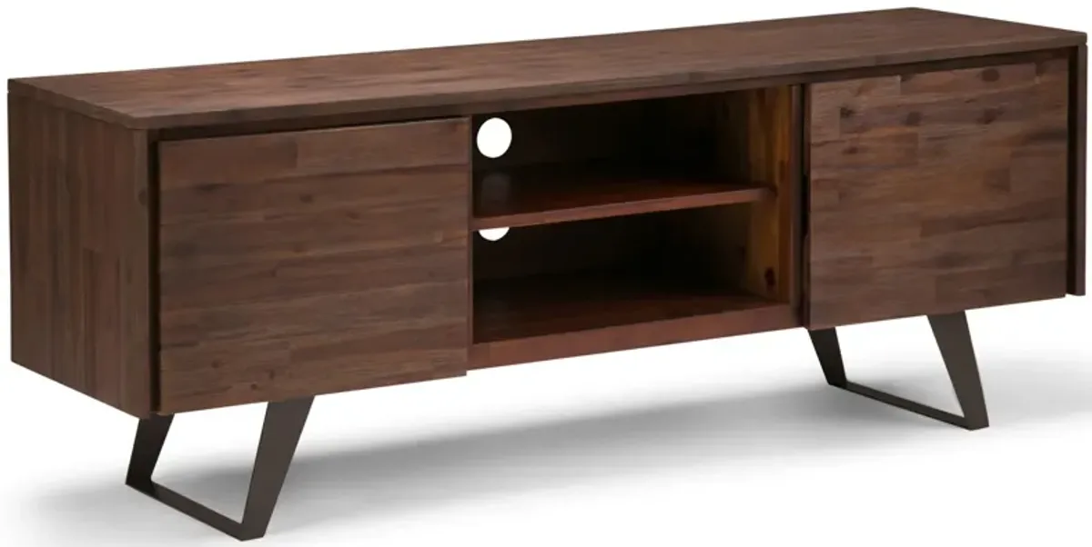Lowry - TV Media Stand - Distressed Charcoal Brown