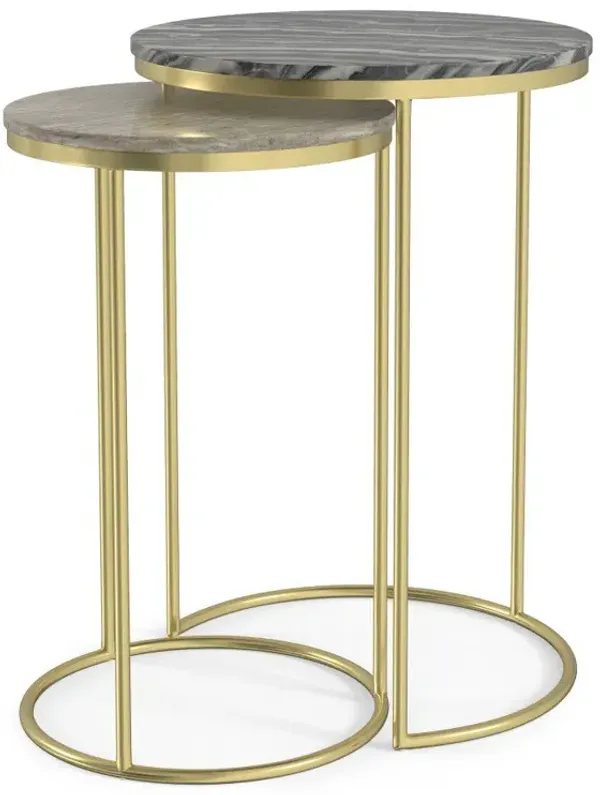 Ashley - 2 Piece Nesting Table - Gold