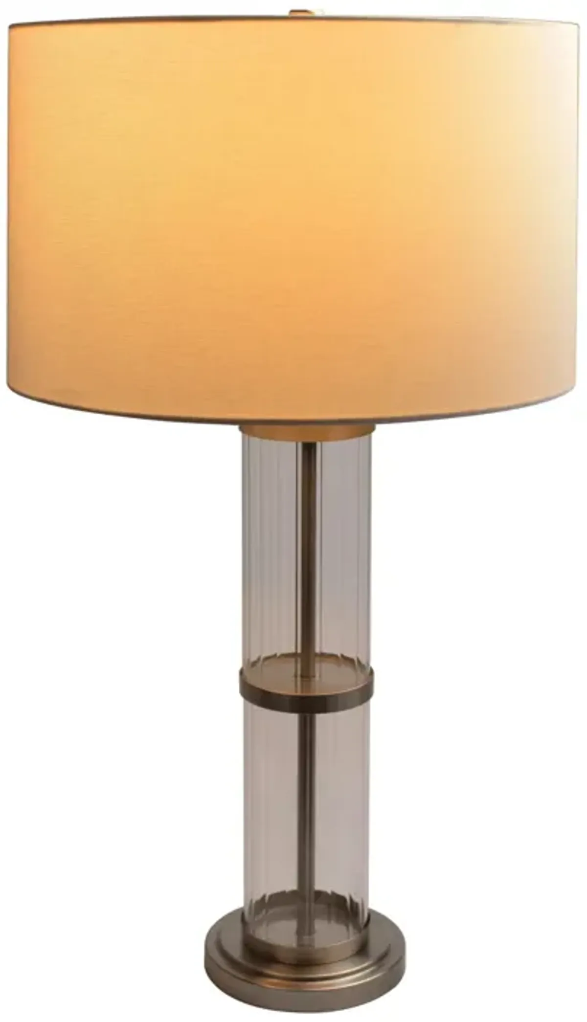 Echo - Table Lamp With On / Off Switch Clear Body Base - Clear / Silver / White