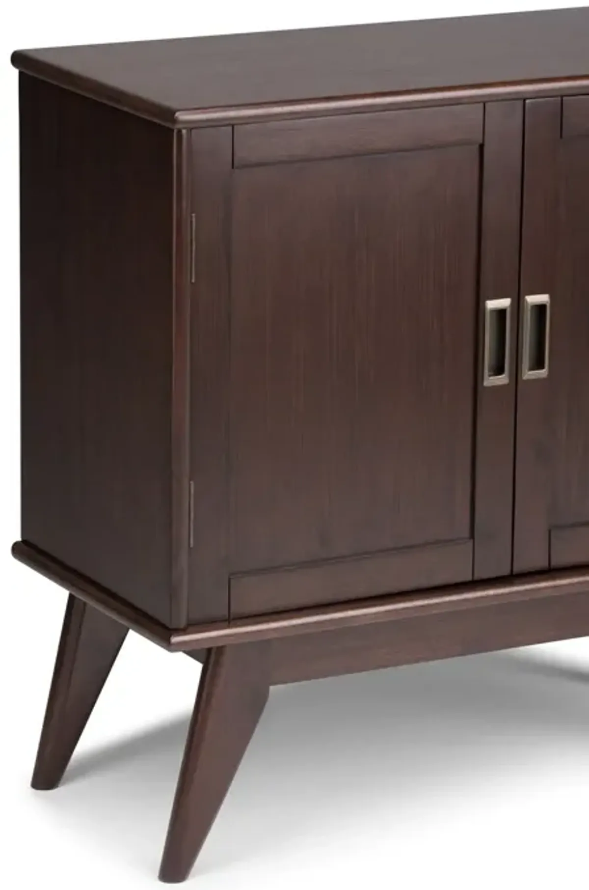 Draper - Mid Century Low Storage Cabinet - Medium Auburn Brown