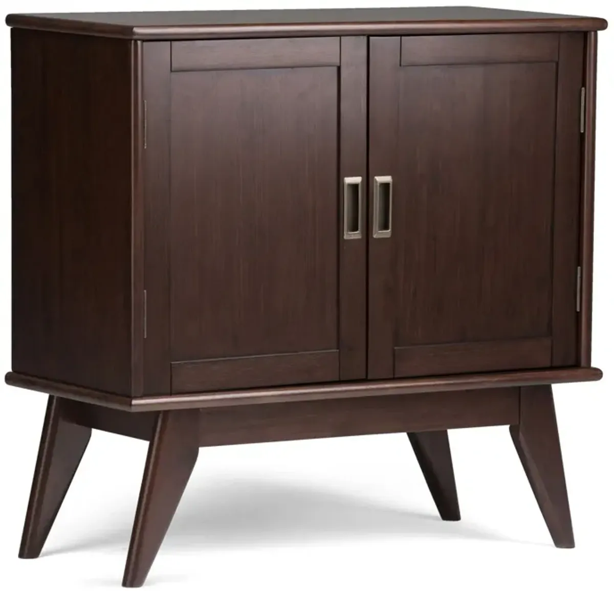 Draper - Mid Century Low Storage Cabinet - Medium Auburn Brown