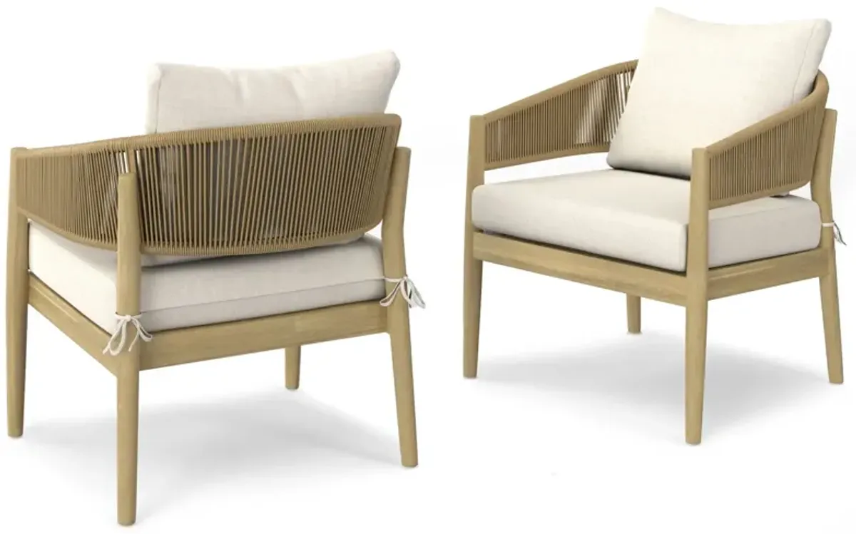 Bayshore - Outdoor Conversation Chair (Set of 2) - Natural