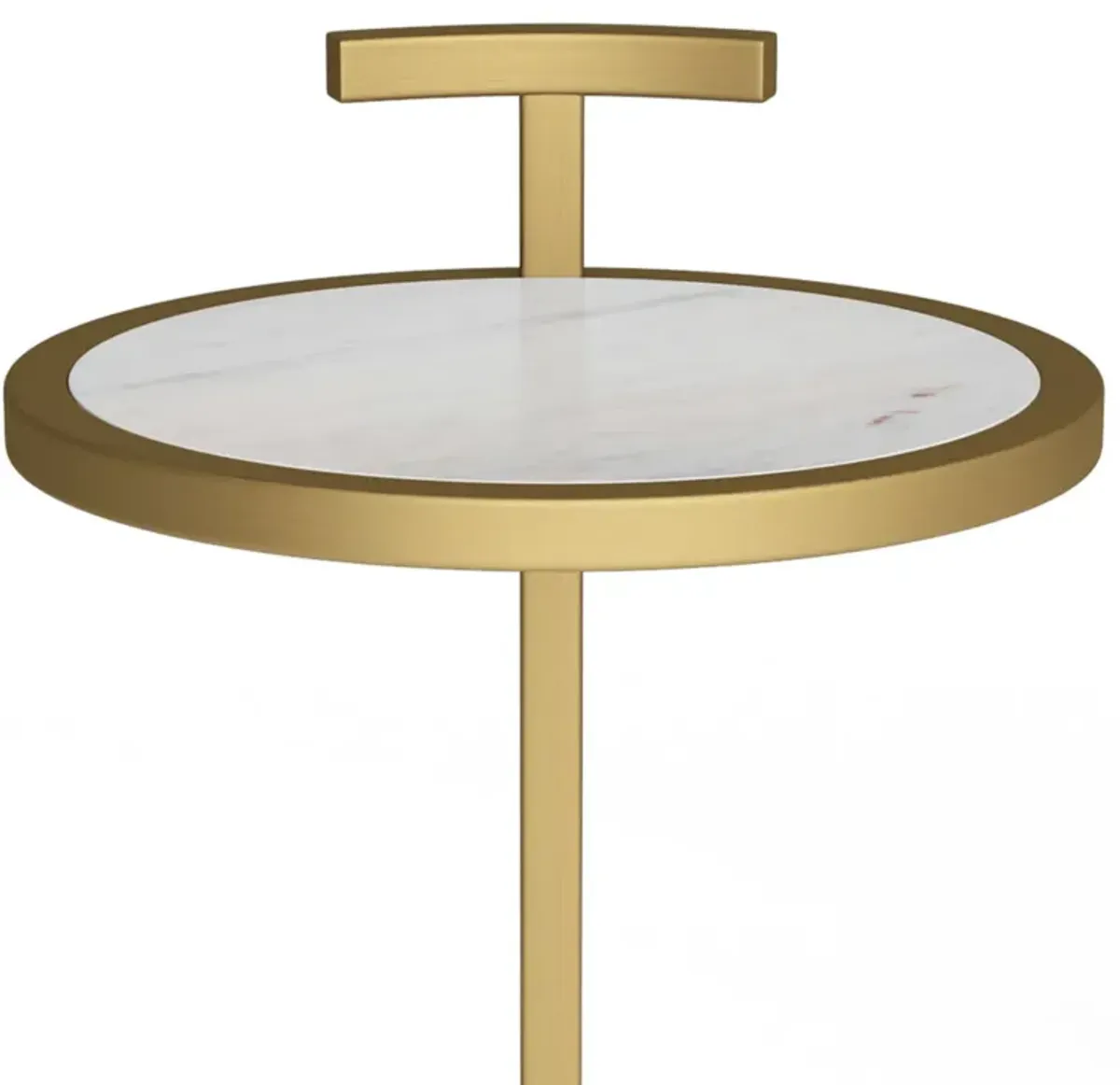 Brook - C Side Table - White / Gold
