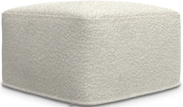 Chantal - Square Pouf - Ivory