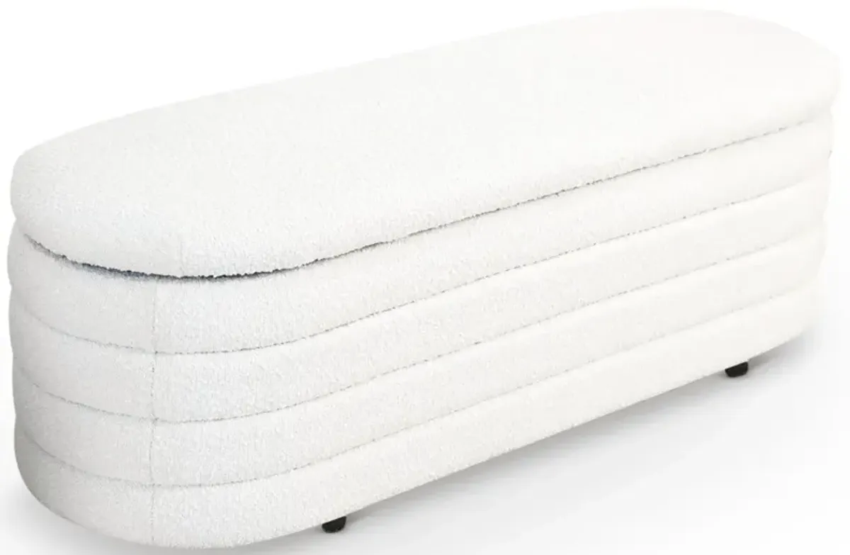 Cabana - Bench With Storage - Ivory