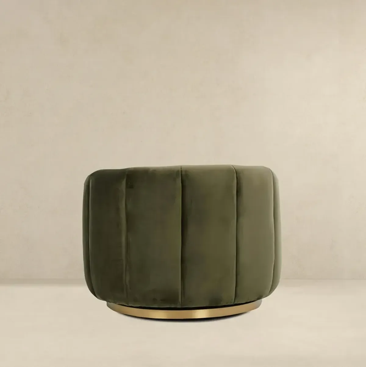 Cosey - Swivel Chair - Gold / Green / Olive Green