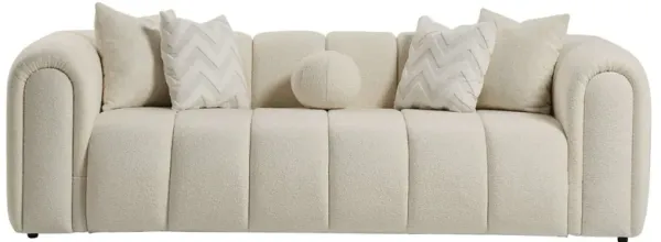 Beatrice - Modern Tufted Sofa - Ivory / White