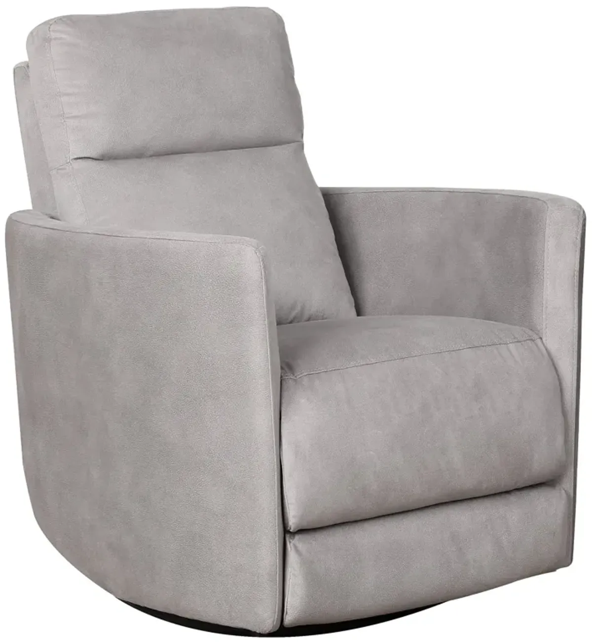 Lawson - Swivel Glider Suede Recliner Chair - Latte