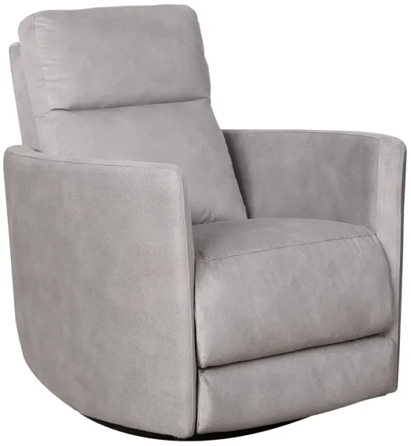 Lawson - Swivel Glider Suede Recliner Chair - Latte