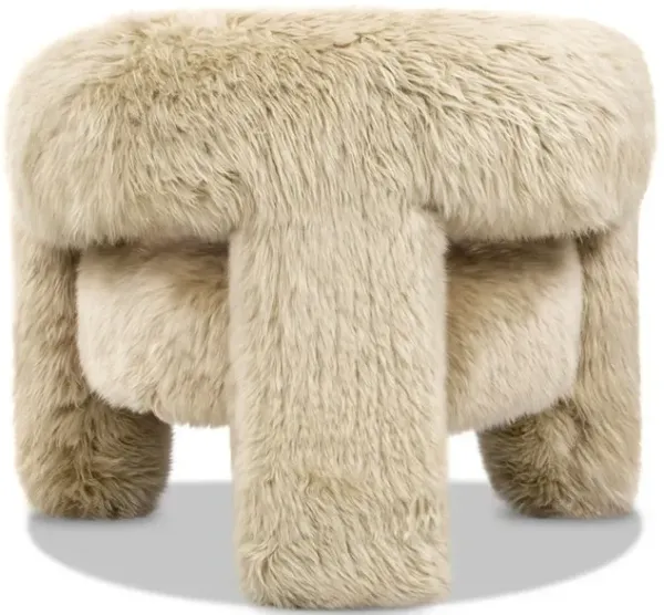 Avalon - Genuine Sheepskin Fur Split Barrel Back Accent Chair - Natural Blonde