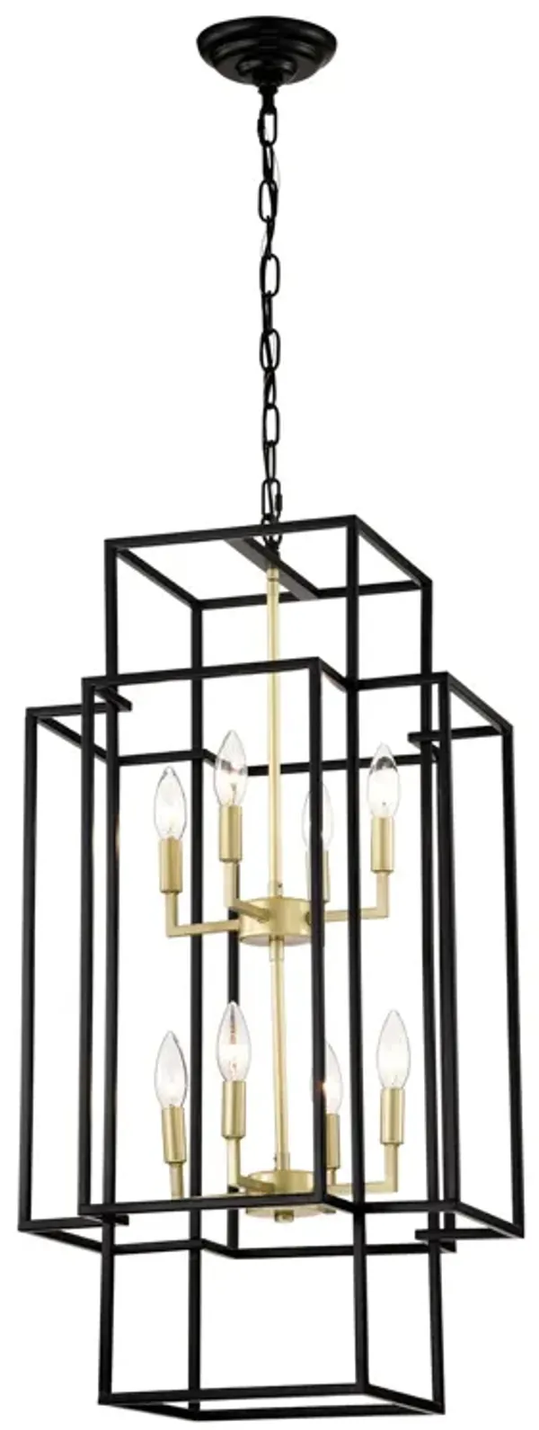 8 Light Lantern Chandelier Lighting, Entryway Chandeliers For High Ceilings, Chandeliers For Dining Room, Foyer, Entry, Staircase, Hallway, Height Adjustable (E12 Bulbs Not Included)