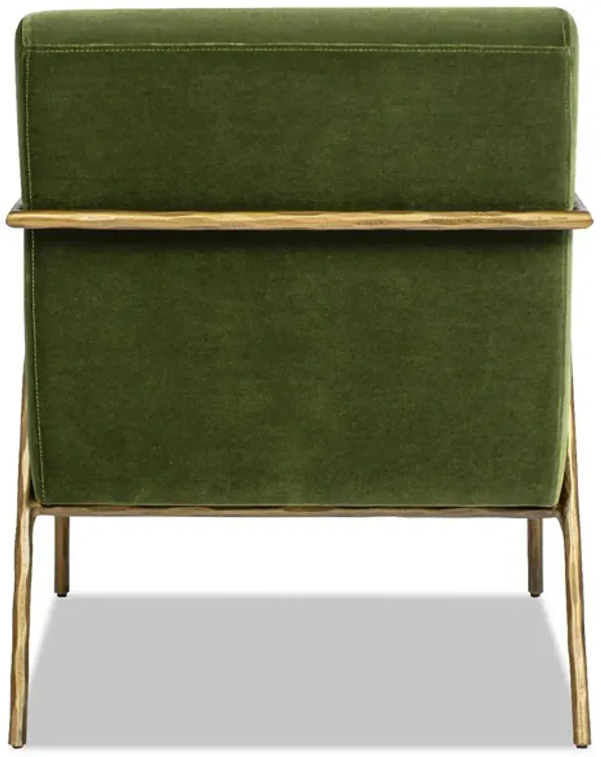 Aerin - Hammered Brass Upholstered Accent Arm Chair