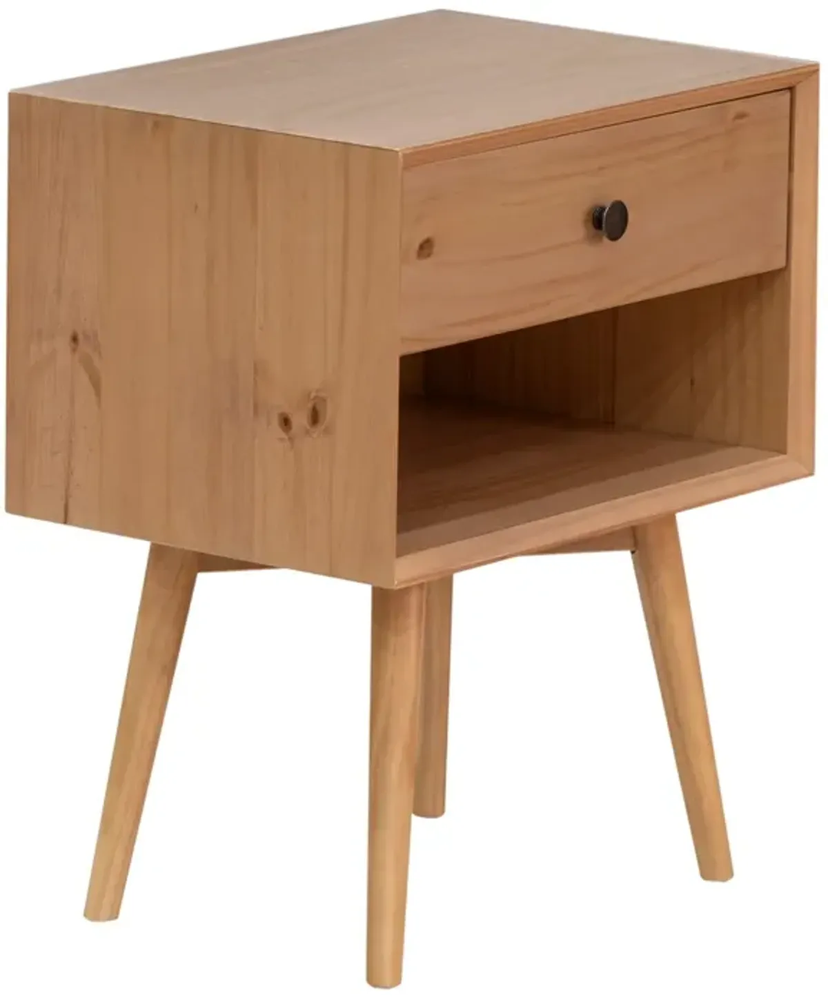 Mid Century Modern Single Drawer Nightstand