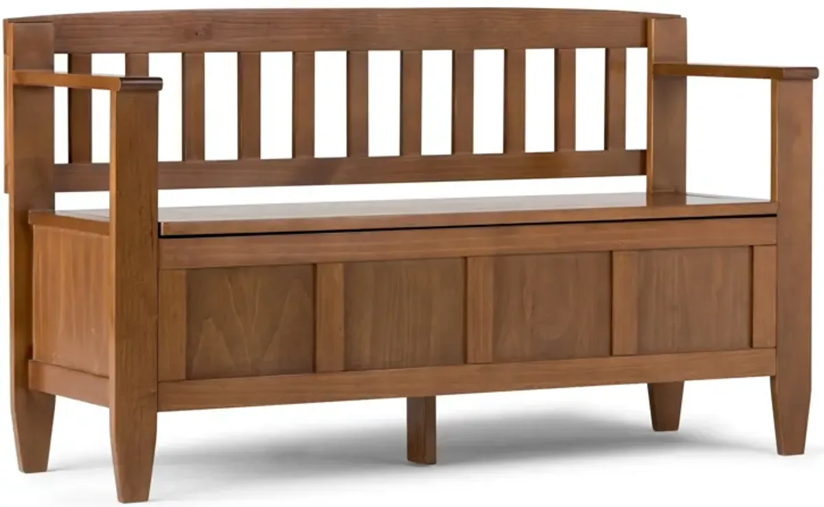Brooklyn - Entryway Storage Bench - Medium Saddle Brown