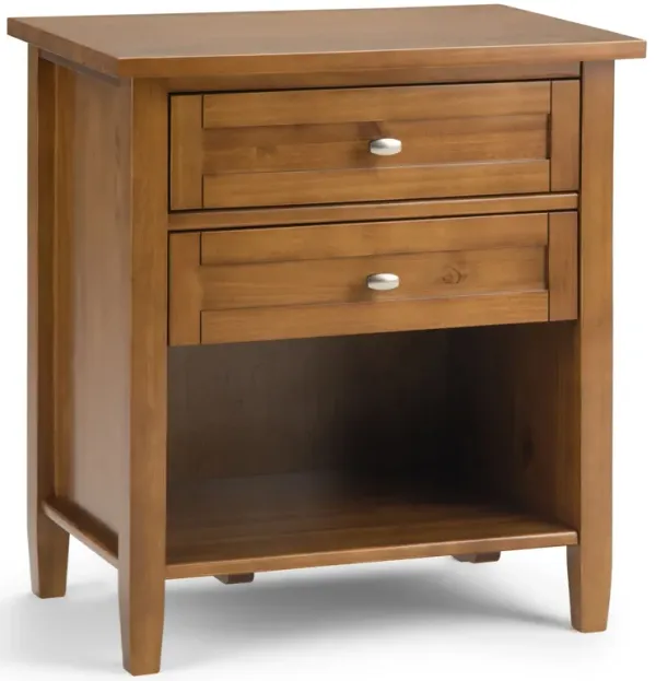 Warm Shaker - Bedside Table - Light Golden Brown