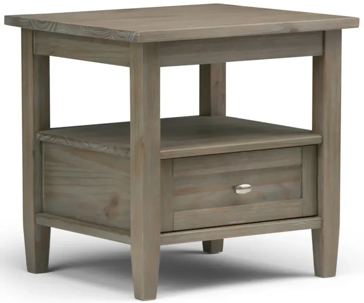 Warm Shaker - End Table - Distressed Gray