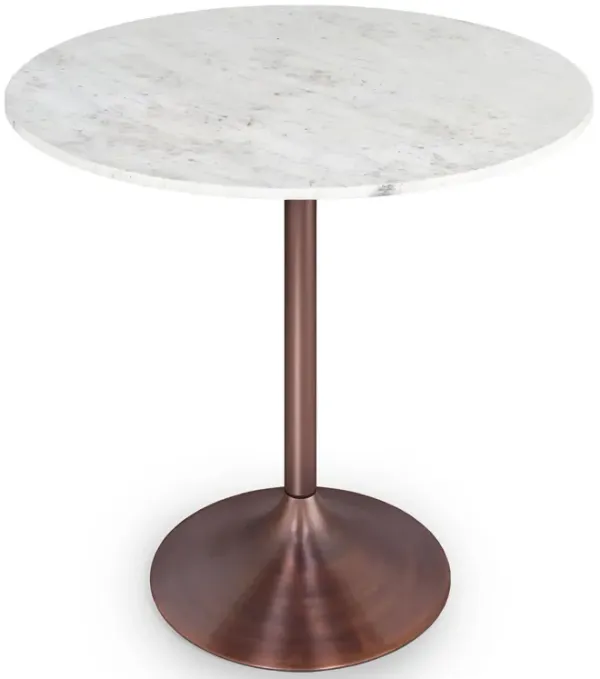 Osborne - Round Dining Table - White / Copper