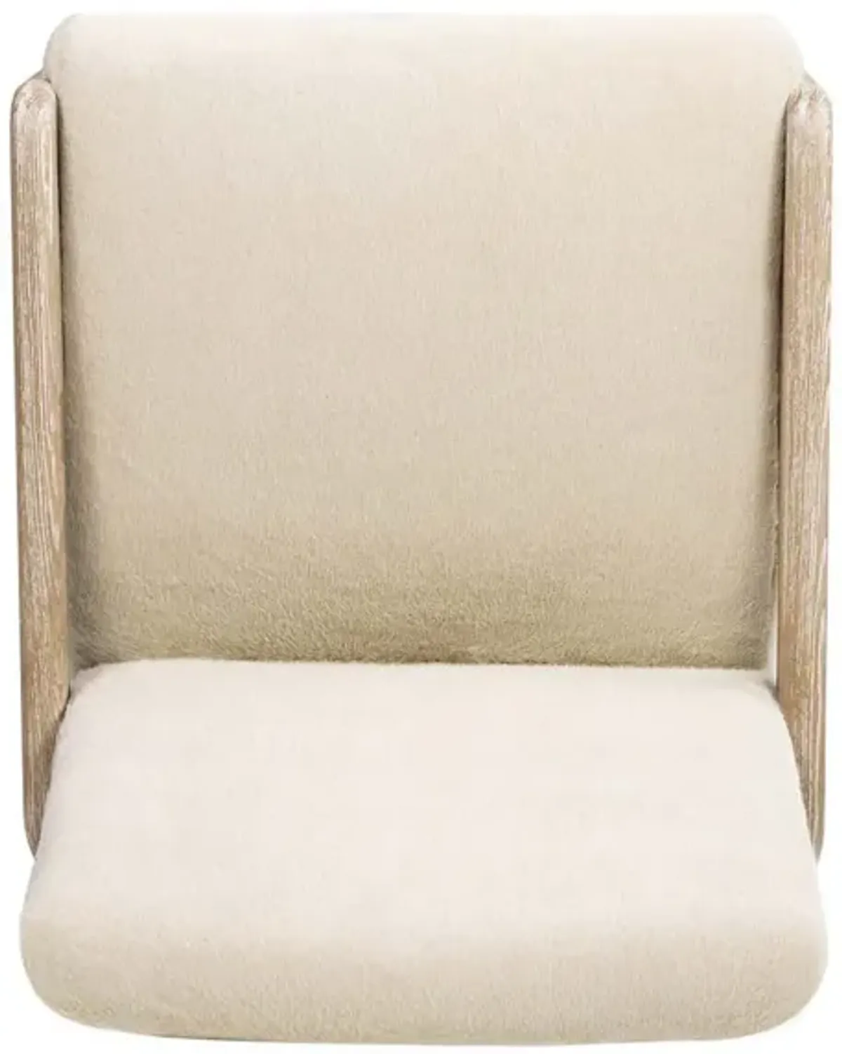 Arizona - Solid Ash Upholstered Counter Stool With Rope Detail - Creme De La Creme White