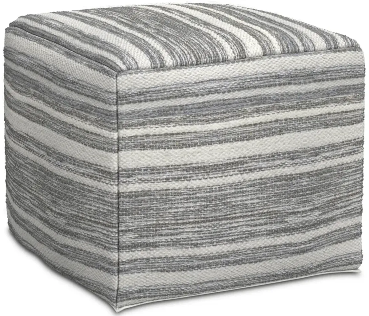 Carina - Square Woven Pouf - Black White