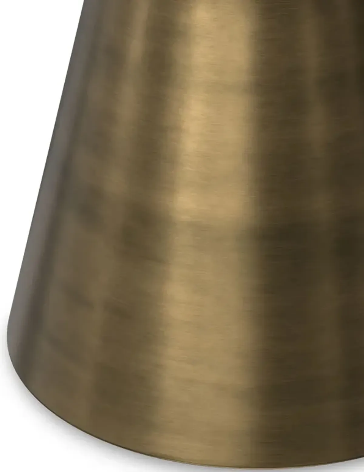 Raquel - Side Table - Antique Brass / White