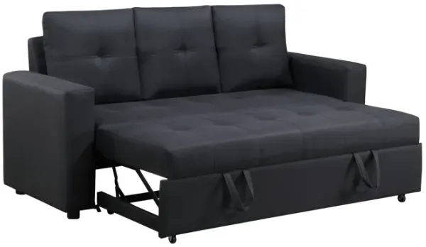 Aiden - Linen Fabric Sleeper Sofa With Tufting