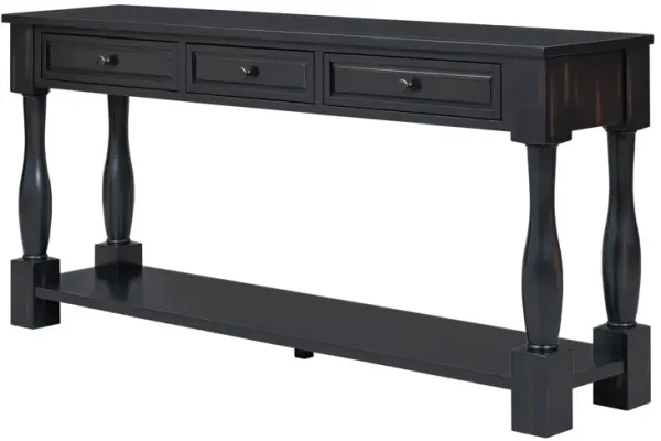 Console Table Long Console Table With Drawers And Shelf For Entryway, Hallway, Living Room