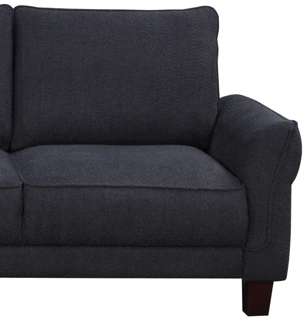 Belle - Sherpa Sectional Sofa With Left Facing Chaise