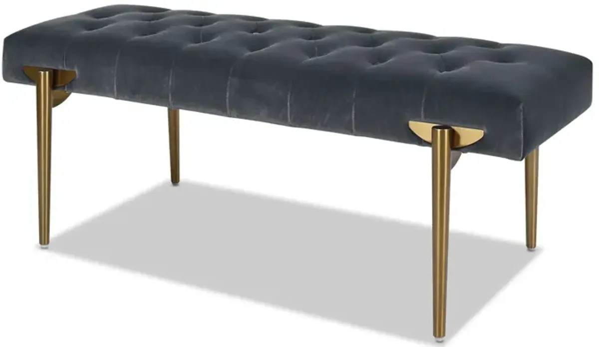 Aria - Upholstered Gold Accent Bench